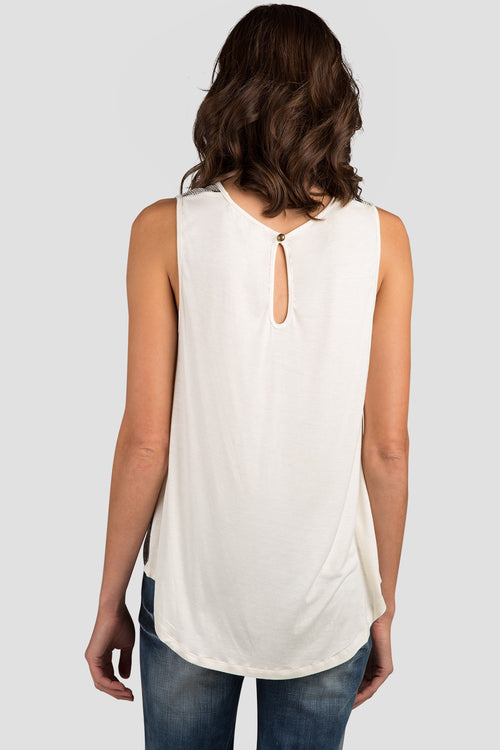 Women Bird Print Chiffon Tank