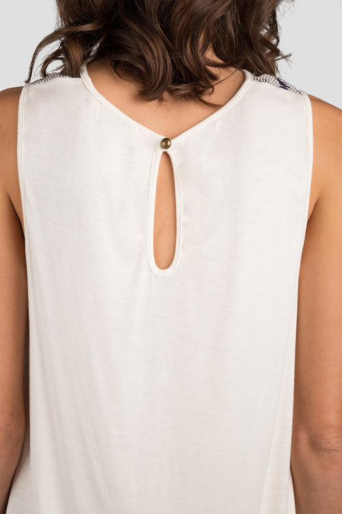 Women Bird Print Chiffon Tank Top