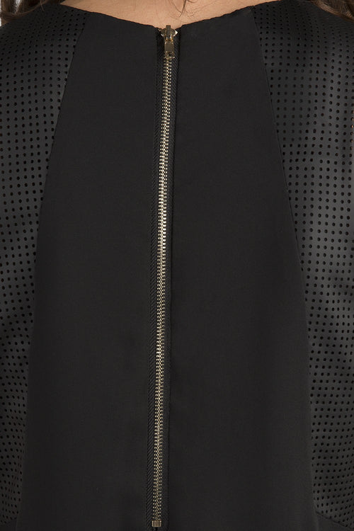 Black Vegan Leather Tank Top