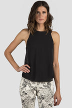 Leather Zip Boxy Tank Top