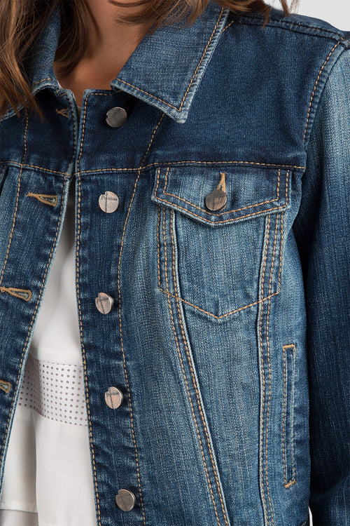 Women Medium Rinse Denim Jacket