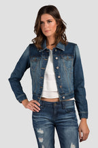 Women Medium Wash Denim Jacket