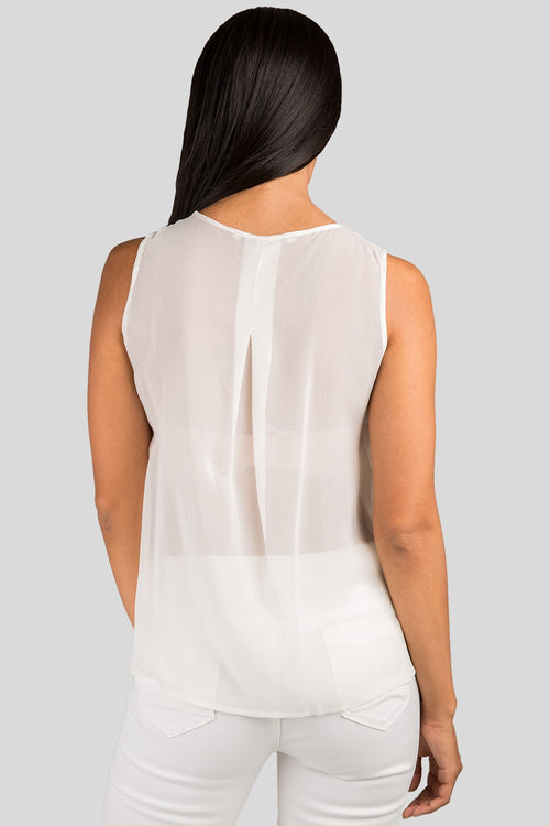 Ivory Layered Silk Top