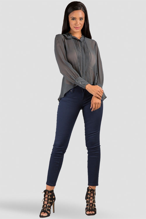 Hi Wire Navy 29'' Capri Faux Front Skinny Jeans