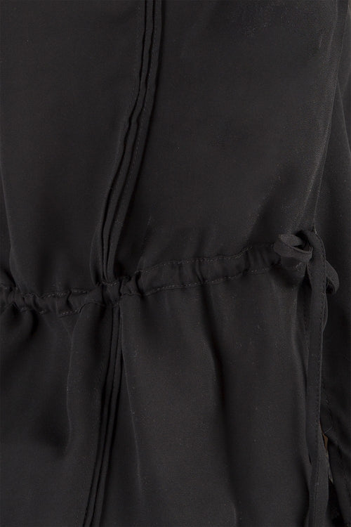 Women Black Sheer Work Blouse