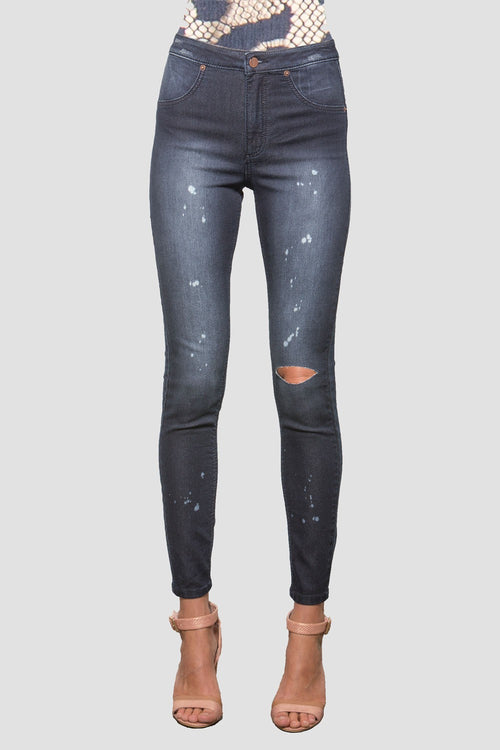 Women Indigo Ripped Skinny Jeans