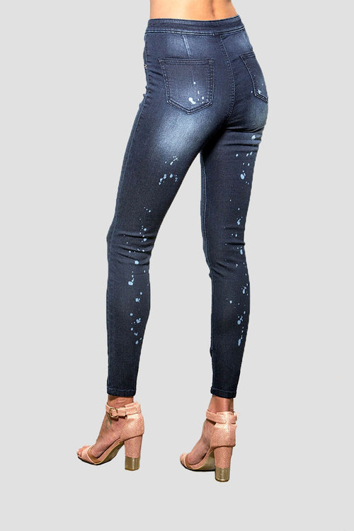 Women Destroyed Denim Skinny Jeans