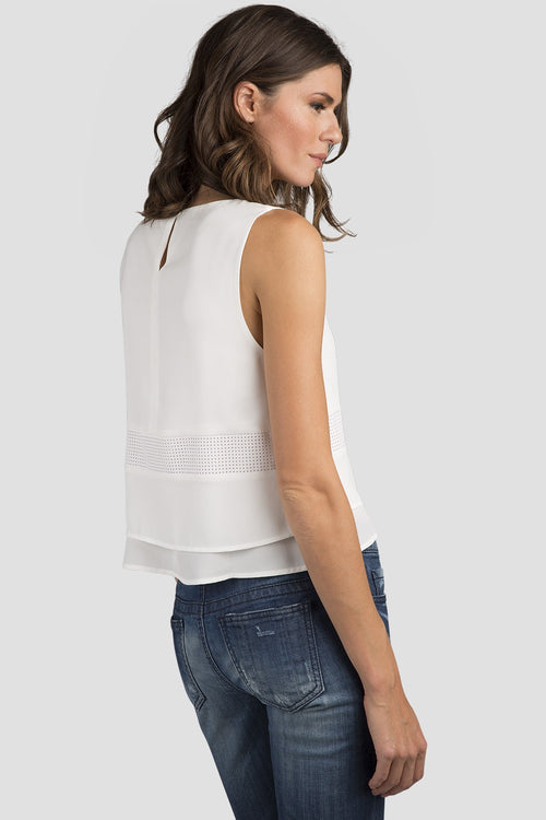 White Chiffon Sip Back Chemise