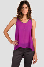 Women Purple Chiffon Top