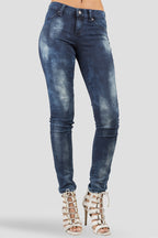 Women Denim Bleached Wash Skinny Jeans