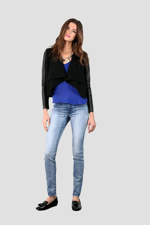 Women Light Rinse Denim Skinny Jeans