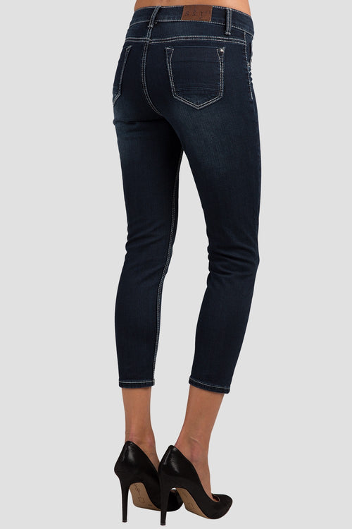 Dark Wash Cropped Skinny Jeans