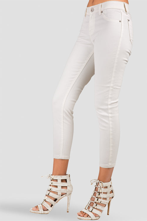 White Cropped Skinny jeans