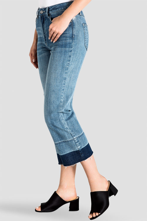 Bobbie Women’s Frayed Cropped Jeans - Undone Raw Hem