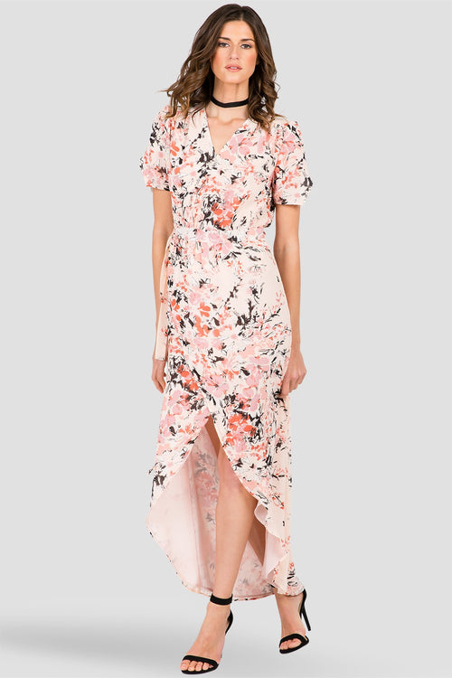 Standards & Practices Women's Short Sleeve V-Neck Maxi Dress