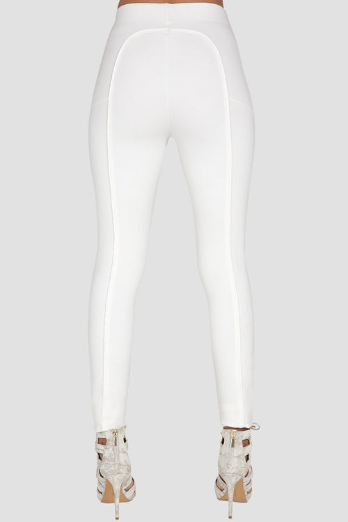 Standards & Practices Women's White Ponte Skinny Pants