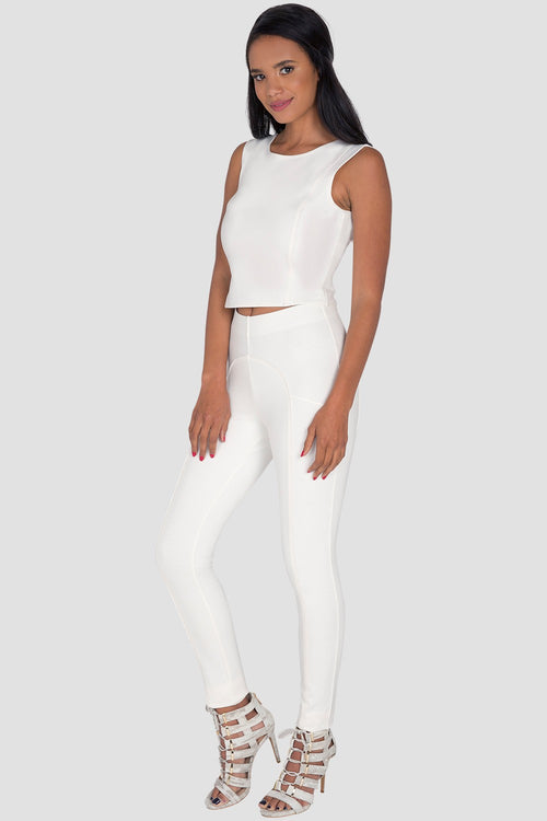 Standards & Practices Women's White Ponte Skinny Pant