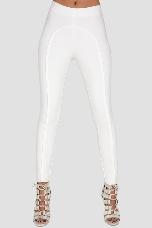 Standards & Practices Women's White Moto Pants