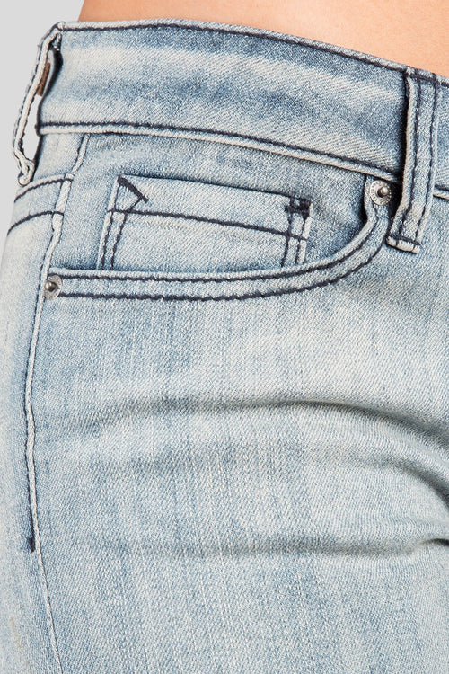 X-Boyfriend Rolled Cuff Ombre Navy Jeans