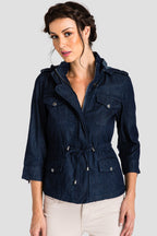 Women Chambray Tencel Anorak Jacket