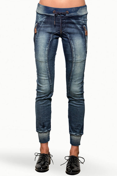 Women Indigo Denim Jogger Pants