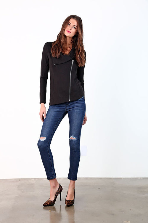 Women Destroyed Ankle Skinny Jeans