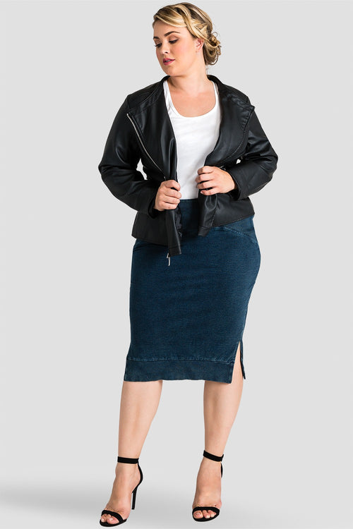 Plus Size Women Denim Skirt