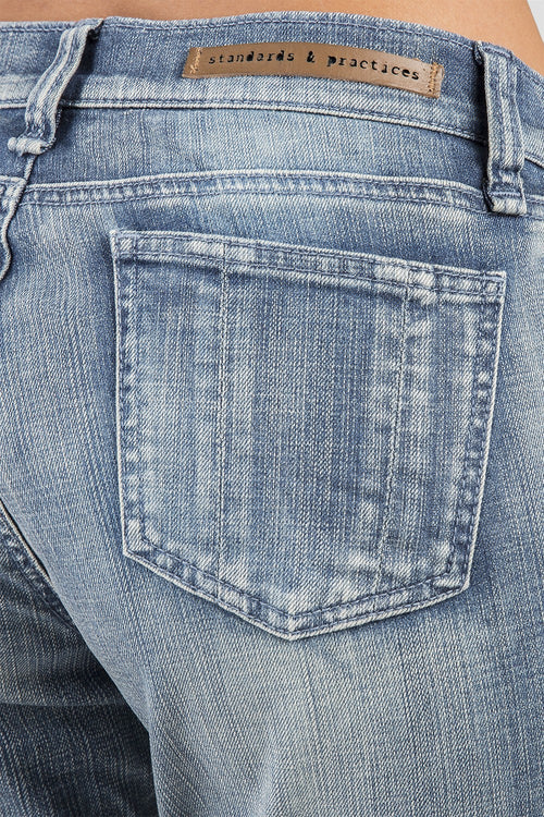 Stretch Woven Boy Toy Midrise Bootcut Jeans 
