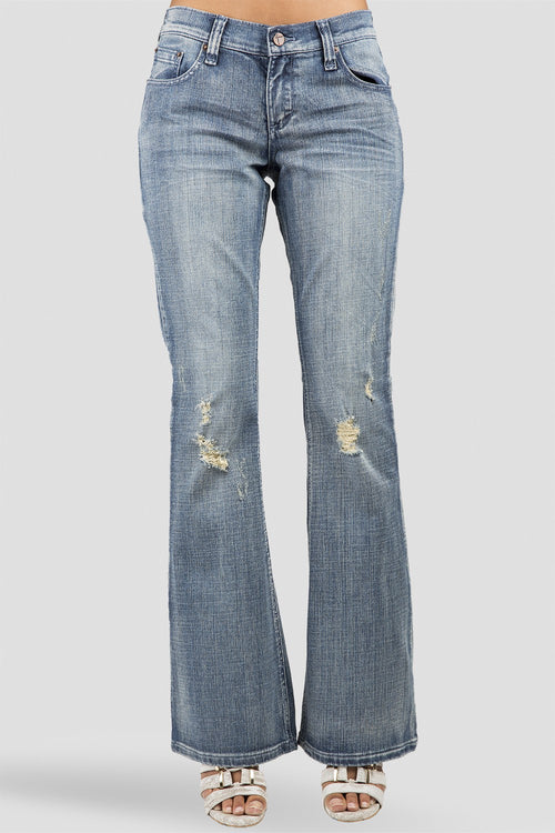 Stretch Woven Boy Toy Midrise Bootcut Jeans 