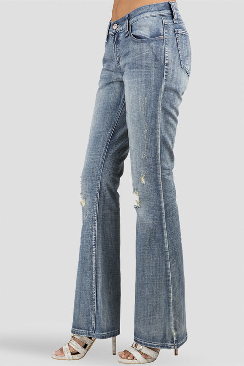 Midrise Bootcut Jeans w/ Flare