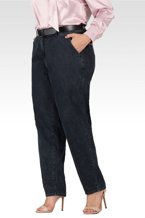 Zuma Women's Plus Size Tapered Trouser Pants