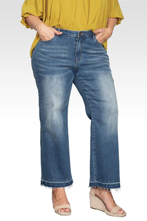 Isla Women's Plus Size Straight Leg Relaxed Fit Jeans