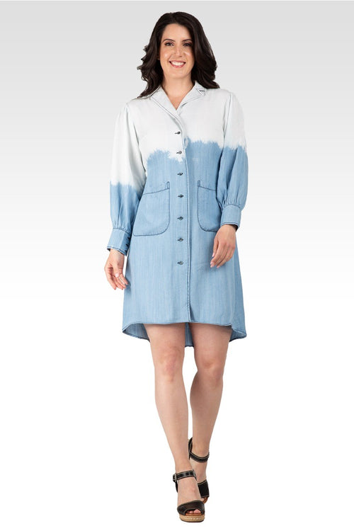 Vienna Women's Ombre Shirt Dress