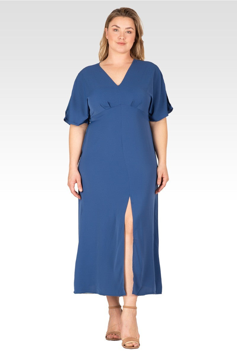 Standards & Practices Women's Plus Size V Neck Kimono Sleeves Maxi ...