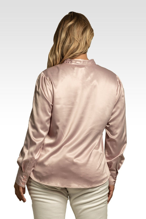 Reily Women's Plus Size Bow-tie Neck Long Sleeve Blouse