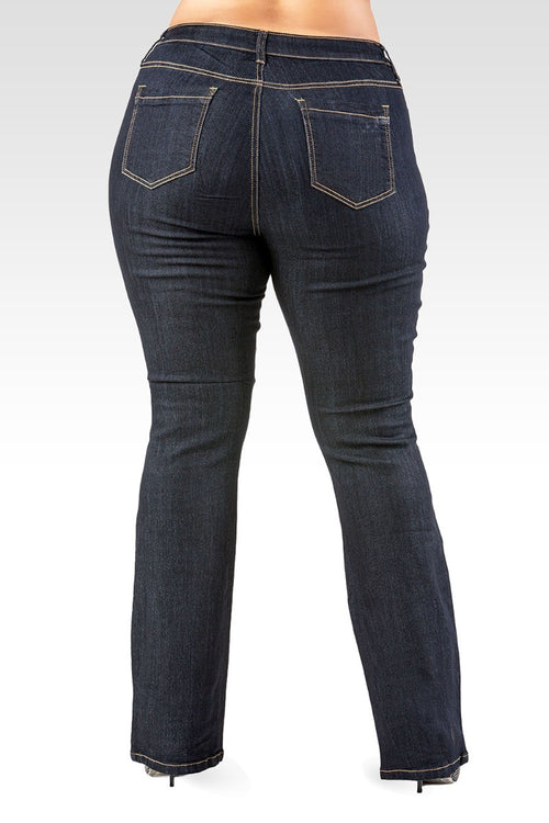 S&P Plus Size Olivia Basic 5-Pocket Style Slim Boot Jean