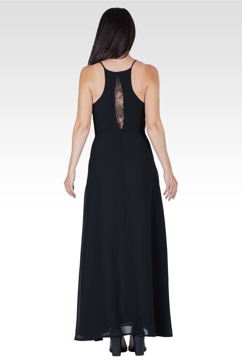 Standards & Practices Women's Black Lace Detailed Sleeveless Maxi Dress Size M Standards & Practices Women's Black Lace Detailed Sleeveless Maxi Dress Size M