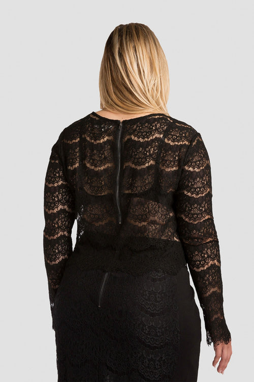 Plus Size Women Lace Skimmer Shirt