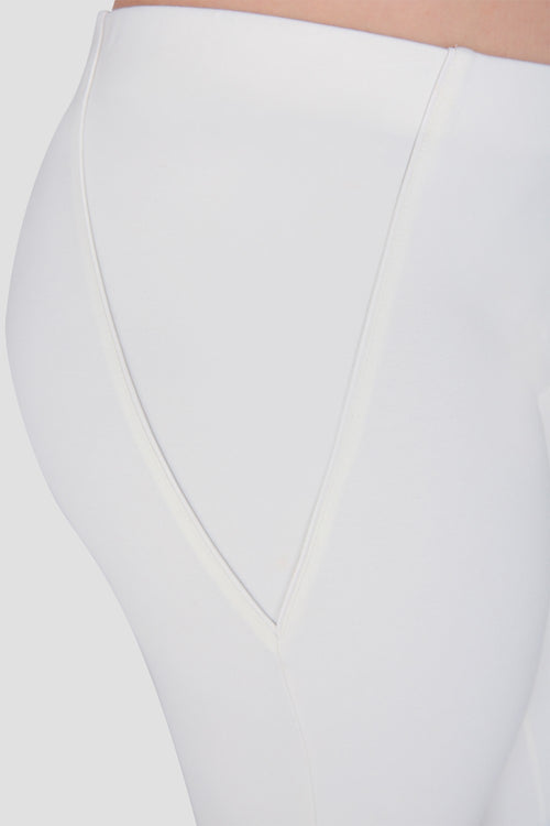 Standards & Practices Plus Size Women's White Ponte Moto Skinny Pant