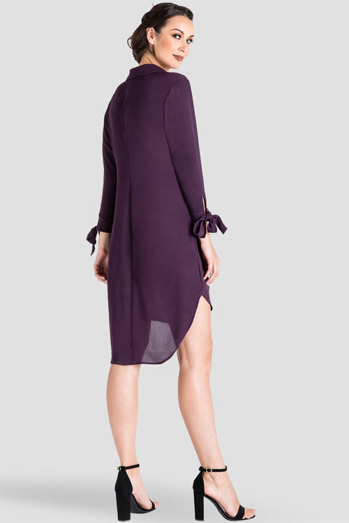Purple Jay Low High Low Chiffon Dress