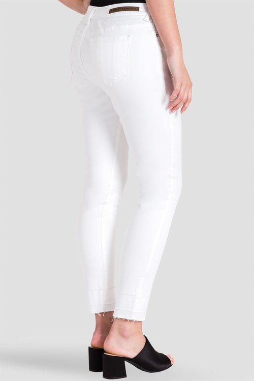 Virginia Released Hem White Skinny Jeans