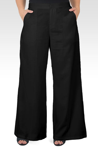 Plus Size Marnie Black High Waist Wide Leg Pants-1