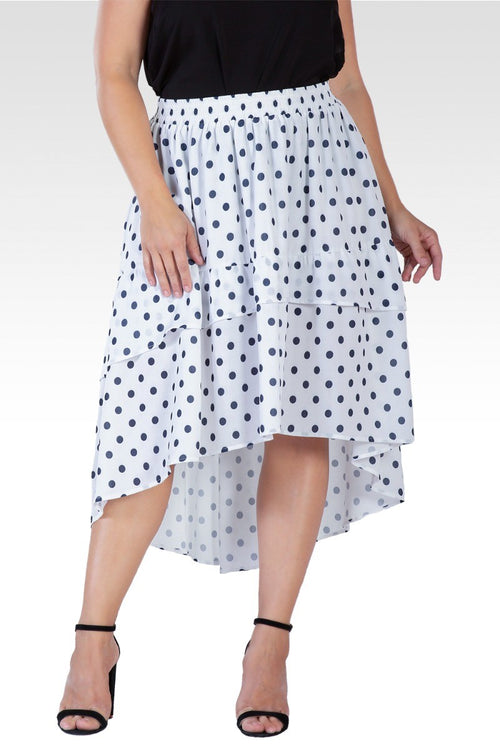 Godiva Womens Plus Size Asymmetrical Skirt