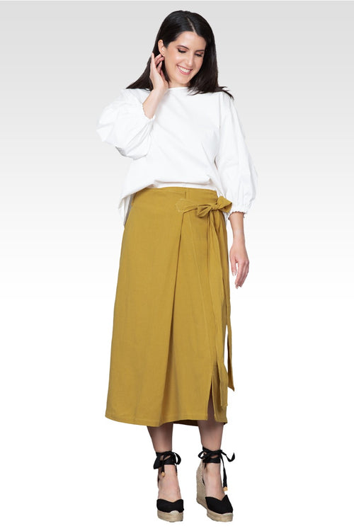 Wrap Style Maxi Skirt