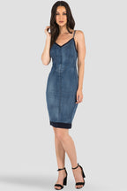 Women V-Neck Bodycon Midi Dress