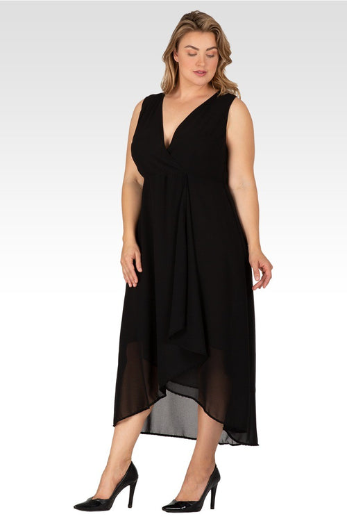 Standards & Practices Women's Plus Sleeveless Maxi Dress - Black