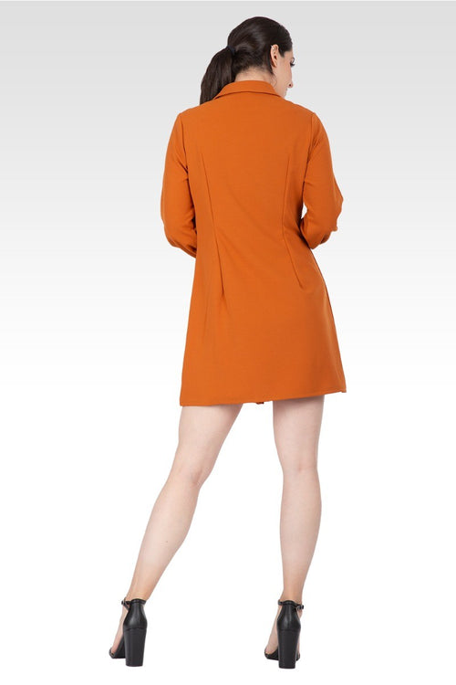 Kinsley Women's Ruched Front  Buttoned Down Mini Shirt Dress
