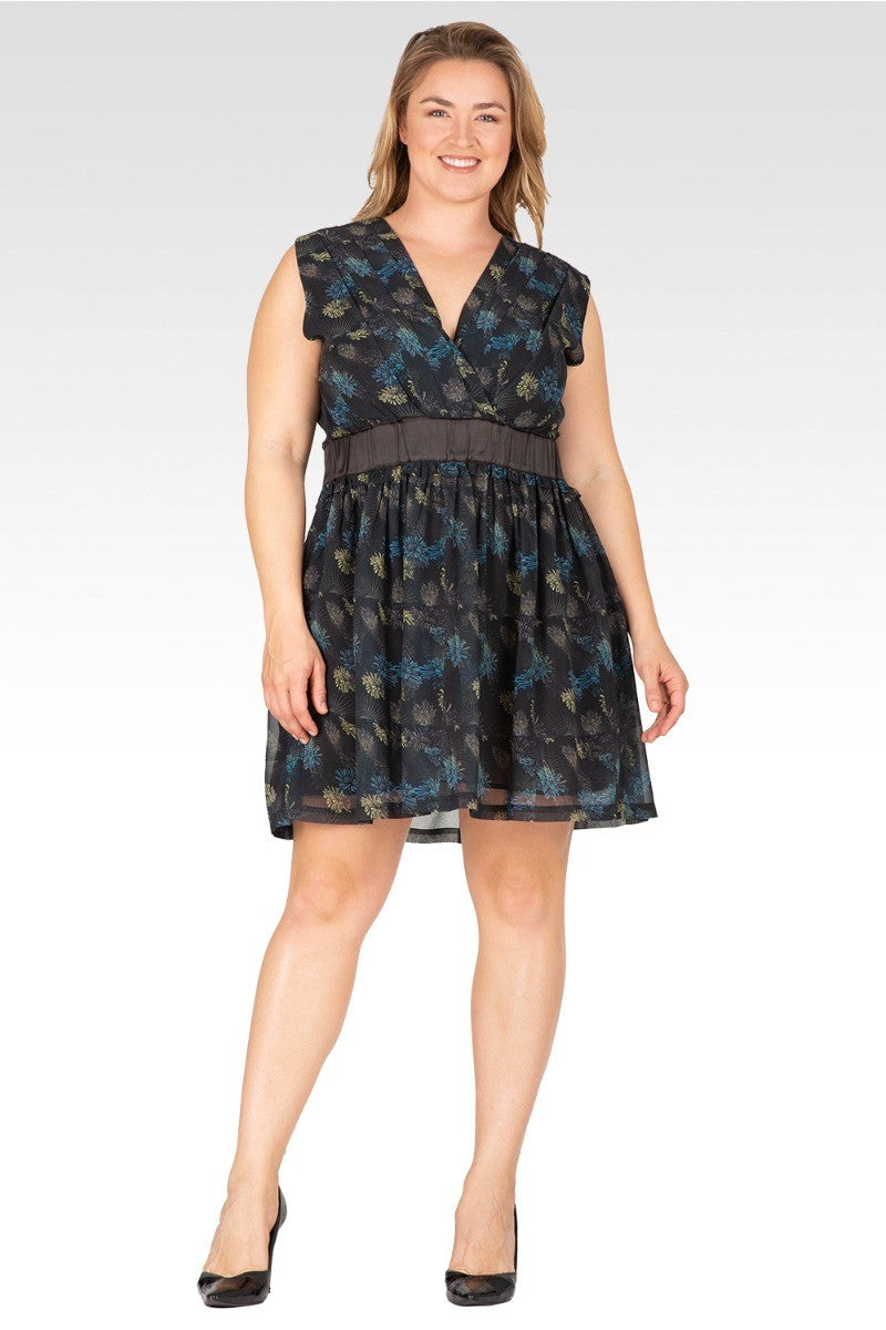 Standards & Practices Women's Plus Size Faux Wrap Sleeveless Empire ...