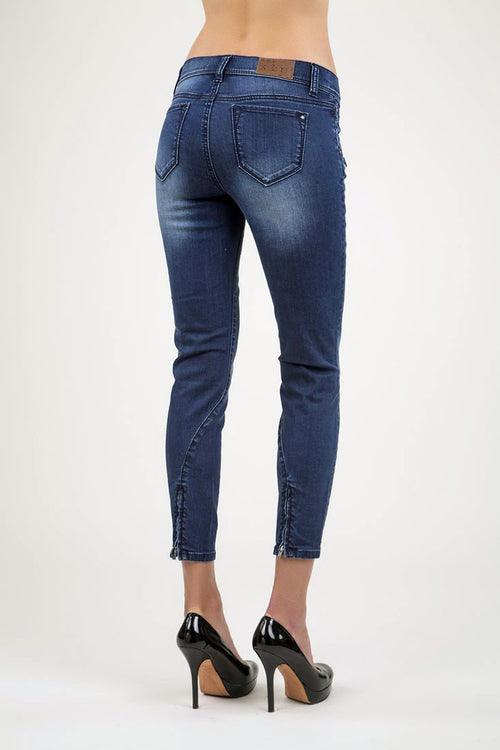 Women Denim Ankle Zippers Skinny Jeans
