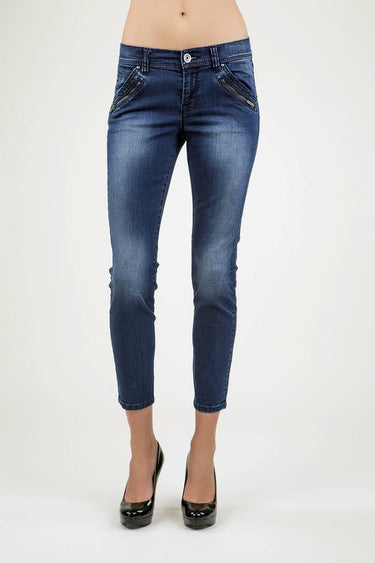 Women Denim Cropped Skinny Jeans